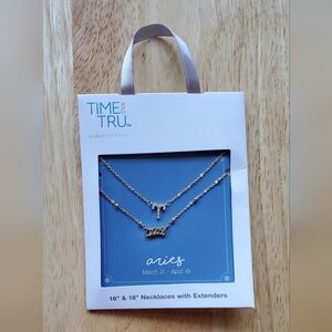Time And Tru Aries Set of 2 Necklaces